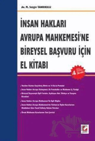 İnsan Hakları Avrupa Mahkemesi'ne Bireysel Başvuru için El Kitabı – M. Sezgin Tanrıkulu – Seçkin Yayıncılık kitap kapağı