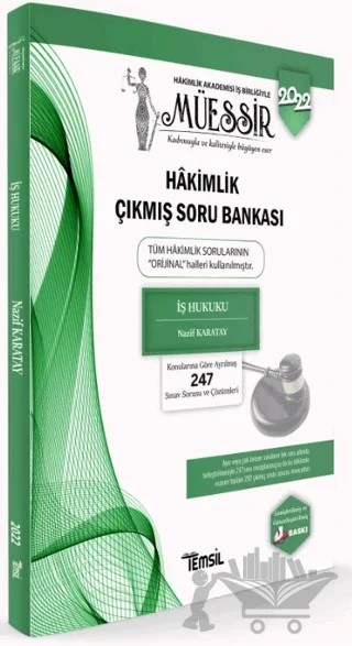 Müessir İş Hukuku Hakimlik Çıkmış Soru Bankası – Nazif Karataş – Temsil Kitap kitap kapağı