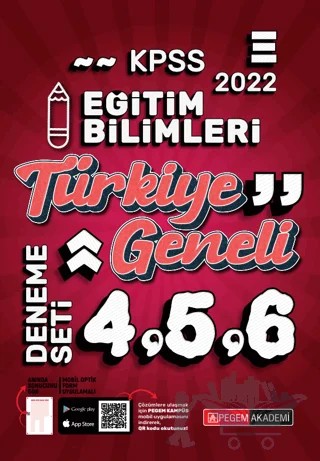 2022 KPSS Eğitim Bilimleri 4-5-6 (3'lü Deneme) – Kolektif – Pegem Akademi Yayıncılık kitap kapağı