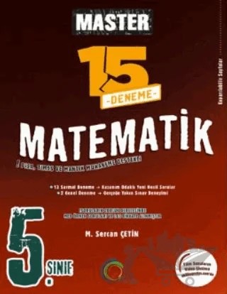 5. Sınıf Master 15 Matematik Denemesi – Kolektif – Okyanus Yayınları kitap kapağı