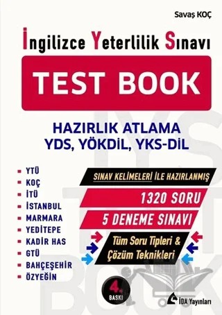 İngilizce Yeterlilik Sınavı - Test Book – Savaş Koç – İDA Yayınları kitap kapağı
