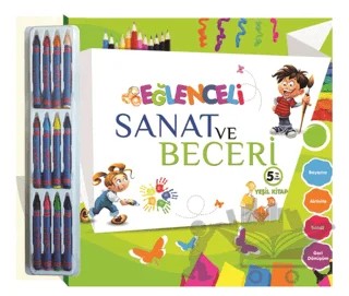 Eğlenceli Sanat ve Beceri - Yeşil Kitap (5 Yaş) – Kolektif – Parıltı Yayınları kitap kapağı