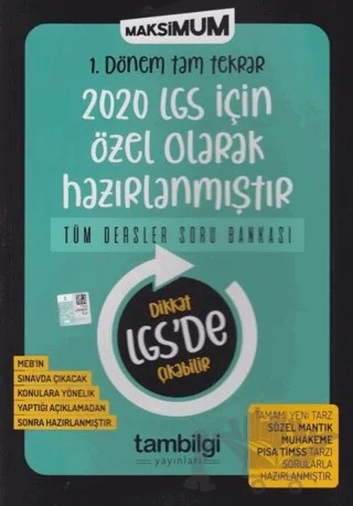 2020 LGS 1. Dönem Tam Tekrar Tüm Dersler Soru Bankası – Kolektif – Tambilgi Yayınları kitap kapağı