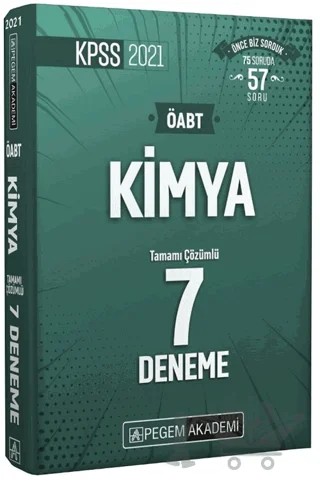 2021 KPSS ÖABT Kimya Tamamı Çözümlü 7 Deneme – Kolektif – Pegem Akademi Yayıncılık kitap kapağı