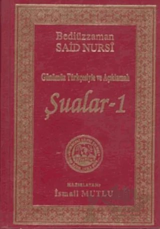 Şualar 1 – Bediüzzaman Said Nursi – Mutlu Yayınevi kitap kapağı