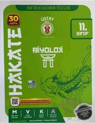 11. Sınıf Hakate Biyoloji Haftalık Kazanım Testleri – Mehmet Köksal, Kubilay Kurnaz – Üstat Der Ki kitap kapağı