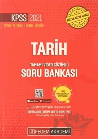 2021 KPSS Tarih Genel Yetenek Genel Kültür Soru Bankası – Kolektif – Pegem Akademi Yayıncılık kitap kapağı