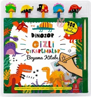 Dinozor Gizli Çıkartmalar Boyama Kitabı – Kolektif – Büyülü Fener Yayınları kitap kapağı