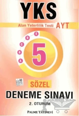 YKS AYT 5 Sözel Deneme Sınavı 2. Oturum – Kolektif – Palme Yayınları kitap kapağı