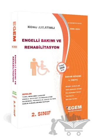 AÖF 2. Sınıf 4. Yarıyıl Engelli Bakım ve Rehabilitasyon Kod 2224 – Kolektif – Egem Eğitim Yayınları kitap kapağı