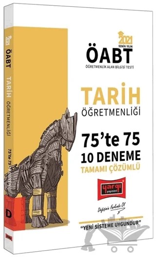 2021 ÖABT Tarih Öğretmenliği 75 te 75 Tamamı Çözümlü 10 Deneme Sınavı – Kolektif – Yargı Yayınevi kitap kapağı