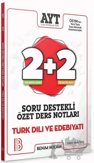 AYT Türk Dili ve Edebiyatı Soru Destekli Özet Ders Notları – Melis Teke – Benim Hocam Yayınları kitap kapağı