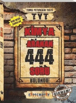TYT Kimya 444 Aranan Soru – Kolektif – Sistematik Yayınları kitap kapağı