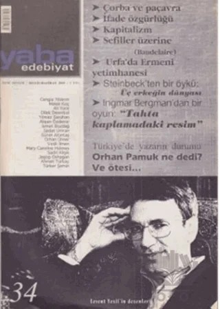 Yaba Edebiyat Dergisi Sayı: 34 – Yaba Dergisi Yayınları kitap kapağı