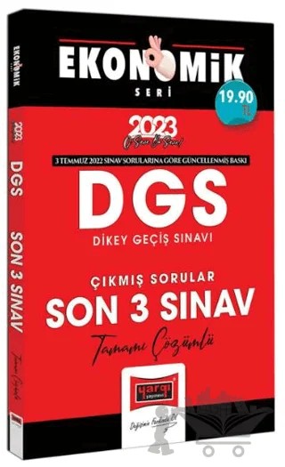 2023 DGS Ekonomik Seri Tamamı Çözümlü Son 3 Yıl Çıkmış Sınav Soruları – Kolektif – Yargı Yayınevi kitap kapağı