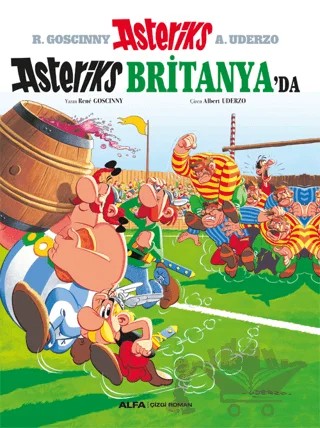Asteriks 8 - Asteriks Britanya’da – Rene Goscinny – Alfa Yayınları kitap kapağı