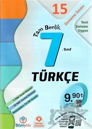 7. Sınıf Türkçe Tam Benlik 15 Deneme Sınavı – Kolektif – Bilimyolu Yayıncılık kitap kapağı