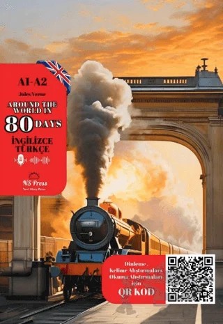 Around the World in 80 Days - İngilizce – Jules Verne – NS Press kitap kapağı