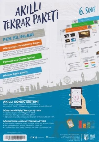 6. Sınıf Fen Bilimleri Akıllı Tekrar Paketi – Kolektif – Teas Press kitap kapağı
