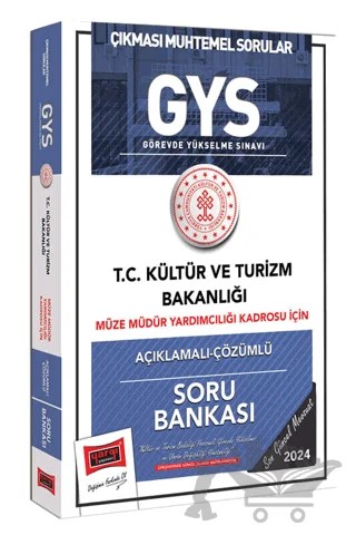 2024 GYS Kültür ve Turizm Bakanlığı Müze Müdür Yardımcılığı Kadrosu İçin Açıklamalı Çözümlü Soru Bankası – Kolektif – Yargı Yayınevi kitap kapağı