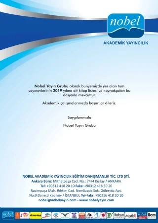 2019 - NOBEL YAYIN GRUBU - AKADEMİK KAYNAKÇA – Yazarın Kendi Yayını / İbrahim Halil Cankul kitap kapağı