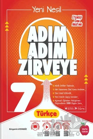 7. Sınıf Adım Adım Türkçe Soru Bankası – Bünyamin Aydıngöz – Newton Yayınları kitap kapağı