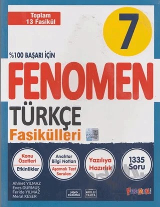 7. Sınıf Türkçe Fasikülleri – Ahmet Yılmaz, Enes Durmuş, Feride Yılmaz, Meral Keser – Fenomen Yayınları kitap kapağı