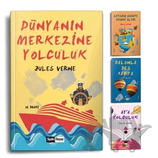 Jules Verne Seti (4 Kitap Takım) – Jules Verne – Siyah Beyaz Yayınları kitap kapağı