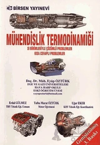Mühendislik Termodinamiği – Eyüp Öztürk – Birsen Yayınevi kitap kapağı