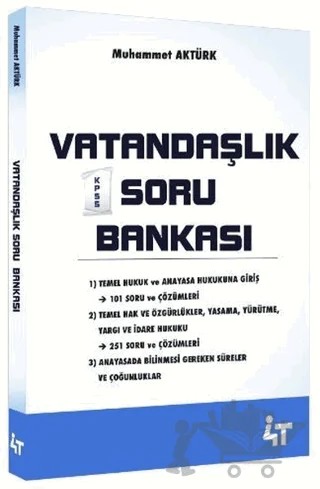 2020 KPSS Vatandaşlık Soru Bankası – Muhammet Aktürk – 4T Yayınları kitap kapağı