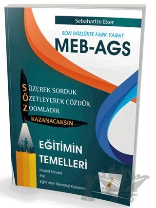 MEB - AGS Hazırlık Eğitimin Temelleri Söz Kazanacaksın Soru Bankası – Sebahattin Eker – Pelikan Tıp Teknik Yayıncılık kitap kapağı