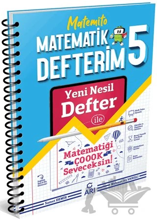 5. Sınıf Matemito Matematik Defterim – Mehmet Ali Varışlı, Samet Demir – Arı Yayıncılık kitap kapağı