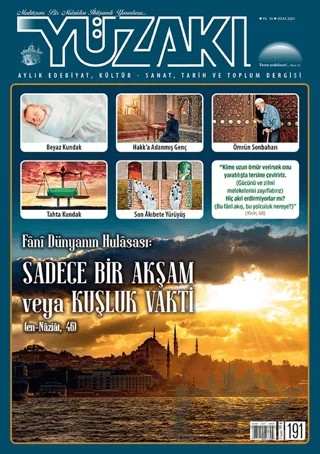 Yüzakı Aylık Edebiyat, Kültür, Sanat, Tarih ve Toplum Dergisi Sayı: 191 Ocak 2021 – Yüzakı Yayıncılık kitap kapağı