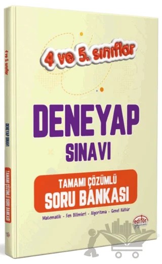 4 ve 5. Sınıflar Deneyap Tamamı Çözümlü Soru Bankası – Kolektif – Editör Yayınevi kitap kapağı