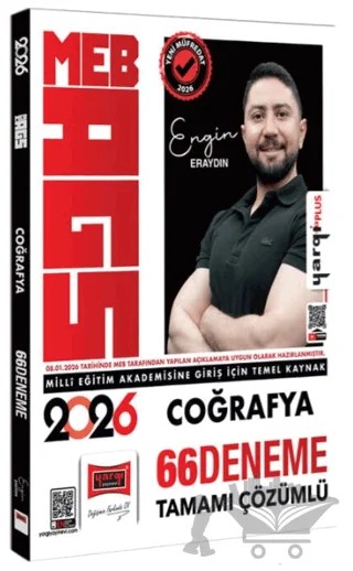 2026 MEB-AGS Coğrafya Tamamı Çözümlü 66 Deneme – Engin Eraydın – Yargı Yayınevi kitap kapağı