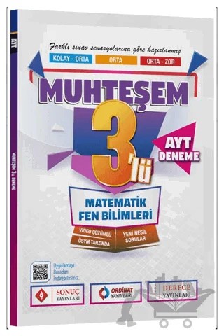YKS AYT Matematik Fen Bilimleri Muhteşem 3 Deneme – Kolektif – Sonuç Yayınları kitap kapağı