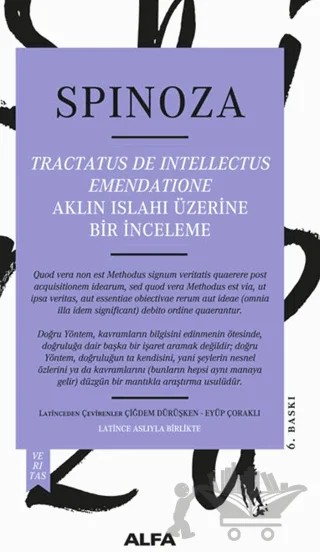 Aklın Islahı Üzerine Bir İnceleme – Benedictus de Spinoza – Alfa Yayınları kitap kapağı