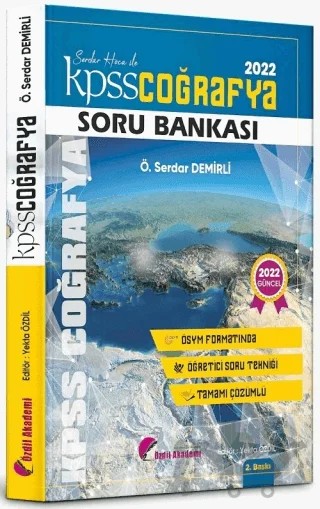 Özdil Akademi 2022 KPSS Coğrafya Soru Bankası Çözümlü – Ö. Serdar Demirli – Özdil Akademi Yayınları kitap kapağı