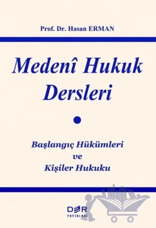 Medeni Hukuk Dersleri – Hasan Erman – Der Yayınları kitap kapağı