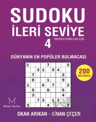 Sudoku İleri Seviye - 4 – Okan Arıkan – Mikado Yayınları kitap kapağı