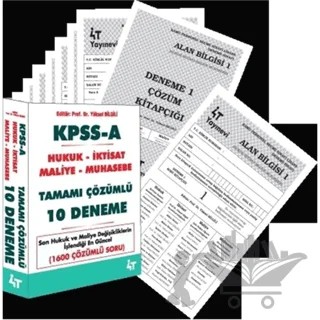 KPSS-A Tamamı Çözümlü 10 Deneme – Yüksel Bilgili – 4T Yayınları kitap kapağı