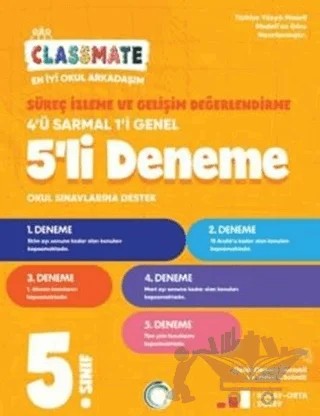 5. Sınıf Classmate Süreç İzleme ve Gelişim Değerlendirme 5 li Deneme – Kollektif – Okyanus Yayınları kitap kapağı