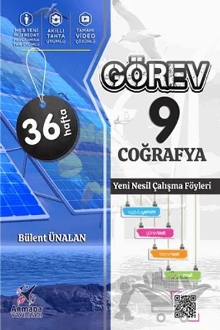 9. Sınıf Görev Coğrafya Yeni Nesil Çalışma Föyleri – Bülent Ünalan – Armada Yayınları kitap kapağı
