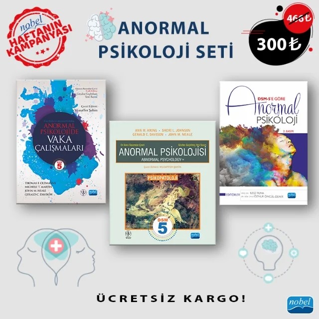ANORMAL PSİKOLOJİ SETİ – Ann M. Kring, Sheri L. Johnson, Wıley, Thomas F. Oltmanns, Michele T. Martin, Ezgi Tuna, Öznur Öncül Demir – Haftanın Kampanyası kitap kapağı