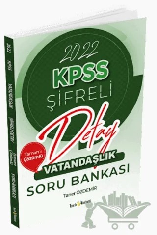 2022 KPSS Vatandaşlık Tamamı Çözümlü Soru Bankası – Taner Özdemir – Tercih Akademi Yayınları kitap kapağı