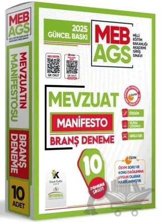 2025 MEB AGS Mevzuat Manifesto Branş Deneme Paketi 10lu Özgün Dijital Çözümlü – Kolektif – Karakutu Yayın kitap kapağı