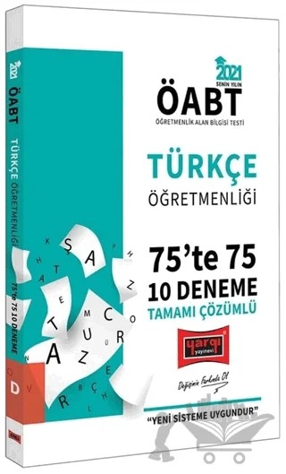 2021 ÖABT Türkçe Öğretmenliği 75'te 75 Tamamı Çözümlü 10 Deneme Sınavı – Kolektif – Yargı Yayınevi kitap kapağı
