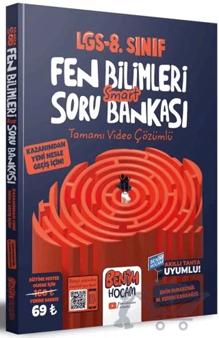 LGS 8. Sınıf Fen Bilimleri Smart Tamamı Video Çözümlü Soru Bankası – Emin Durakçıgil, M. Kerem Karaoğuz – Benim Hocam Yayınları kitap kapağı