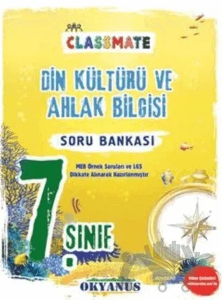 7. Sınıf Classmate Din Kültürü Ve Ahlak Bilgisi Soru Bankası – Sonay Aydın – Okyanus Yayınları kitap kapağı