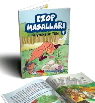 Ezop Masalları 1 / Kuyruksuz Tilki – Ezop – Bordo Ressam kitap kapağı